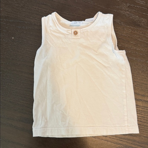 Set of Three Sleeveless Tops in Cream, Navy, and Pink - Picture 2 of 5